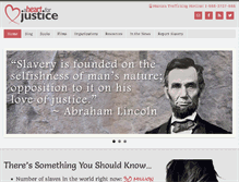 Tablet Screenshot of aheartforjustice.com